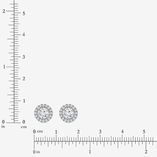 (I/Si2) 1 1/4 CT. T.W. Lab Grown White Diamond Sterling Silver 5mm Round Stud Earrings