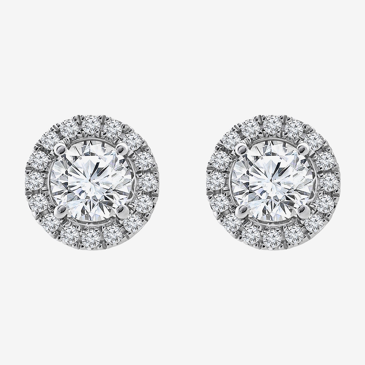 (I/Si2) 1 1/4 CT. T.W. Lab Grown White Diamond Sterling Silver 5mm Round Stud Earrings