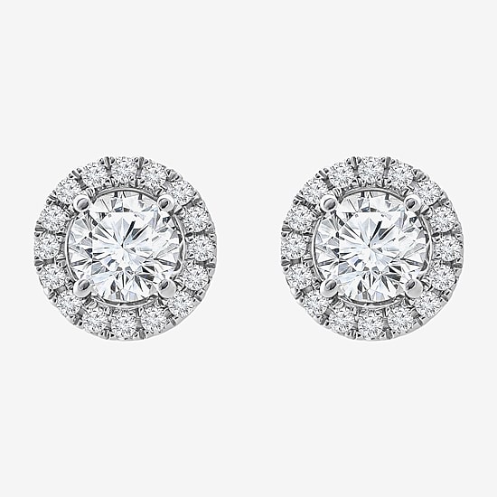 (I/Si2) 1 1/4 CT. T.W. Lab Grown White Diamond Sterling Silver 5mm Round Stud Earrings