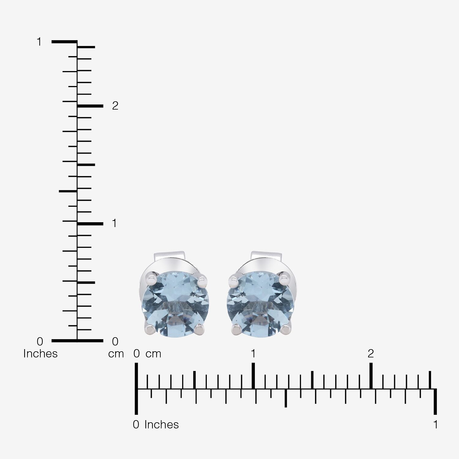 LIMITED QUANTITIES  Genuine Aquamarine Sterling Silver Stud Earrings