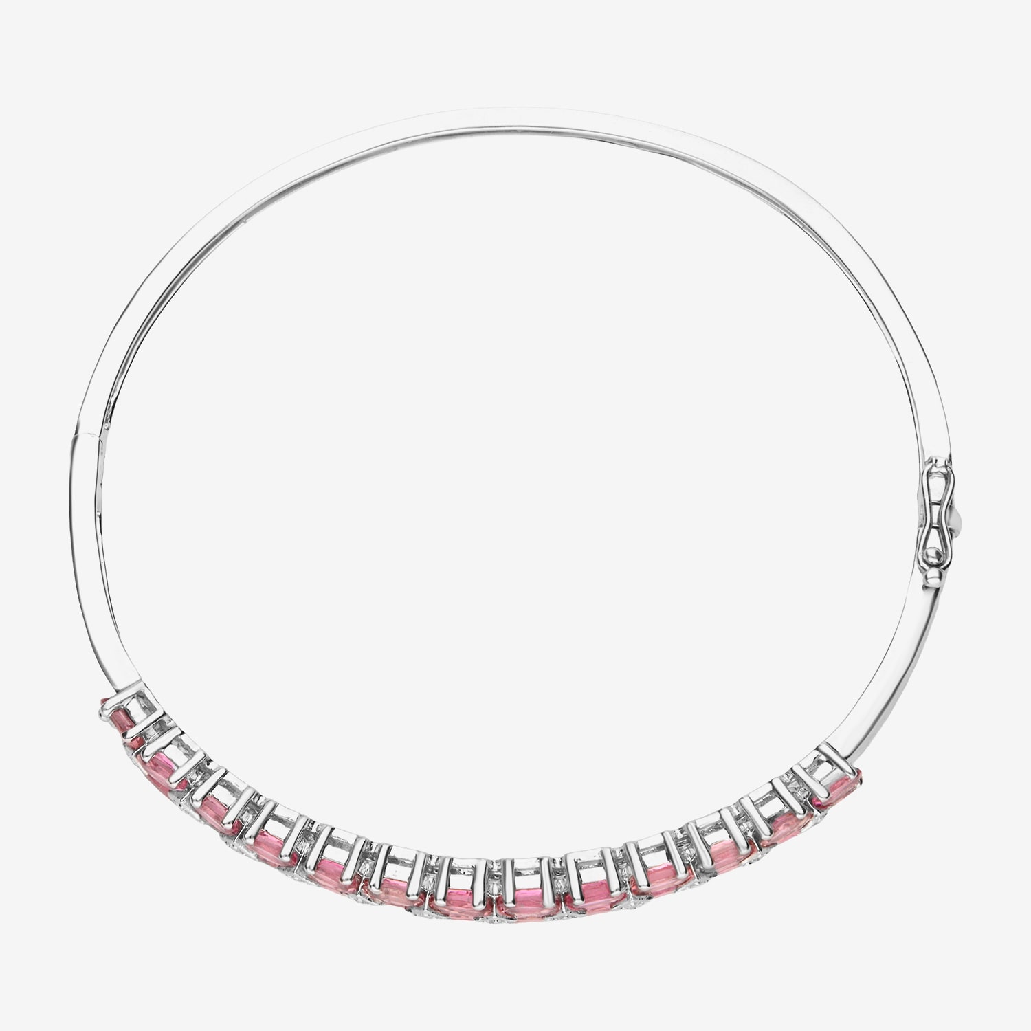 LIMITED QUANTITIES  Genuine Pink Tourmaline Sterling Silver Bangle
