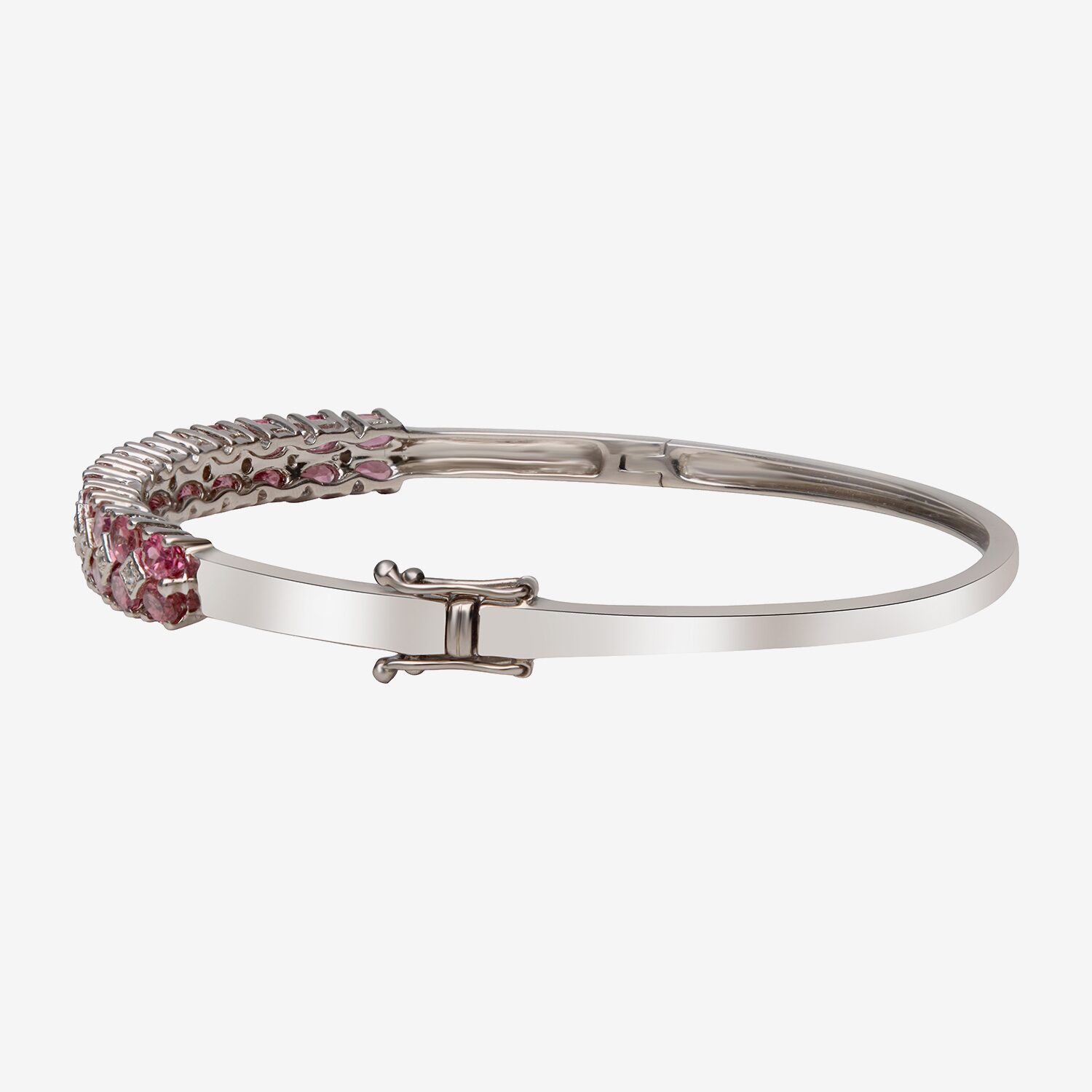 LIMITED QUANTITIES  Genuine Pink Tourmaline Sterling Silver Bangle
