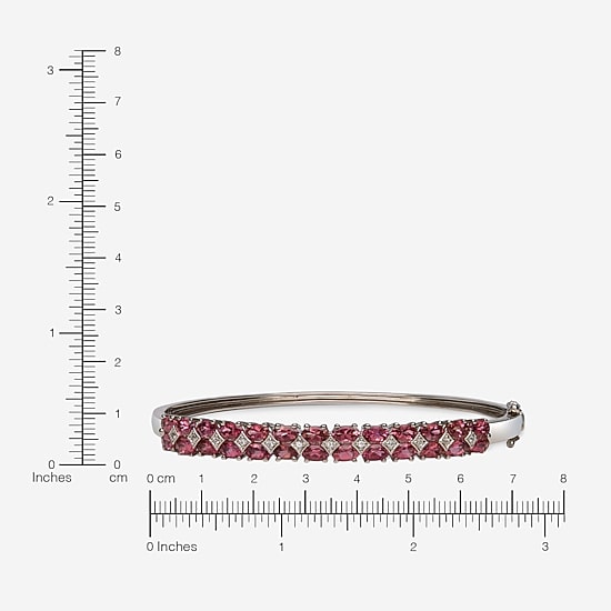 LIMITED QUANTITIES  Genuine Pink Tourmaline Sterling Silver Bangle