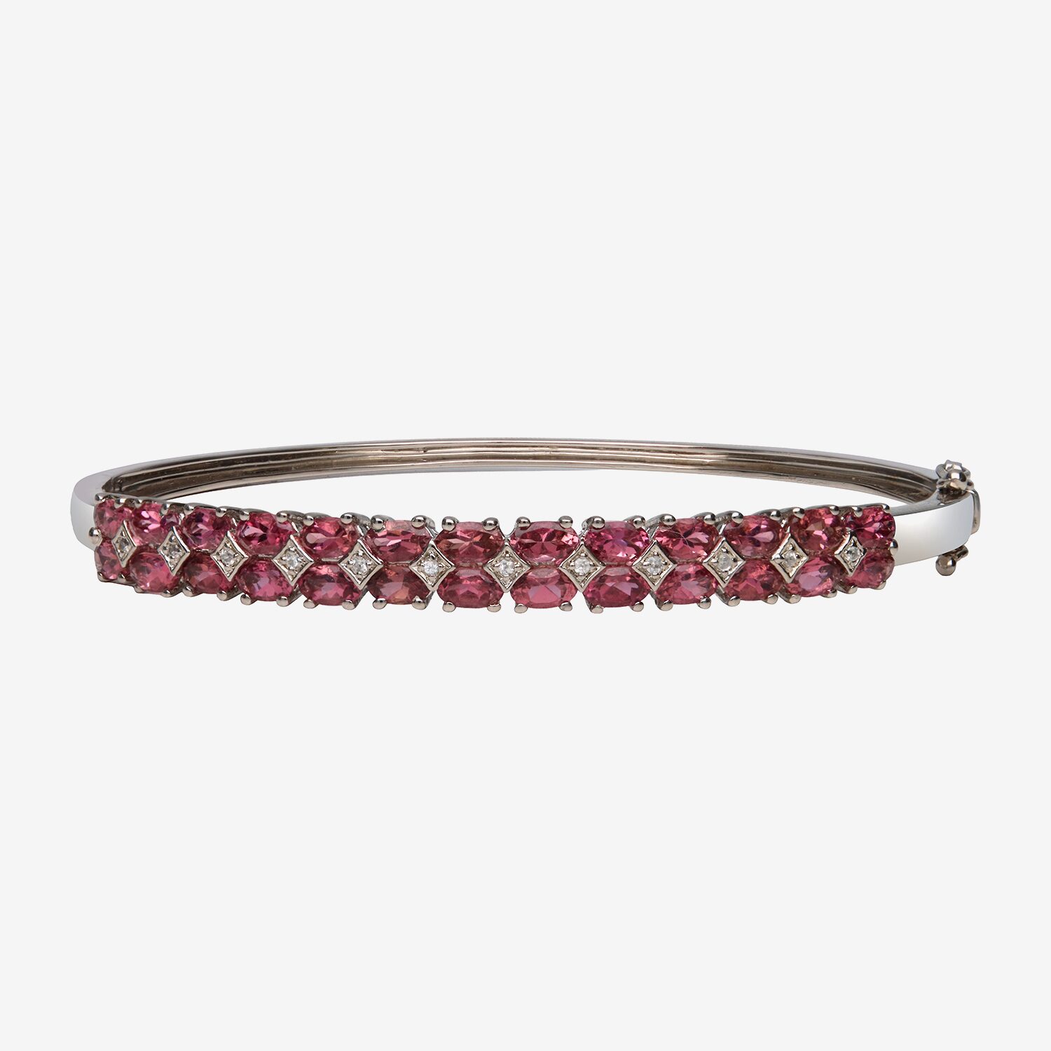 LIMITED QUANTITIES  Genuine Pink Tourmaline Sterling Silver Bangle