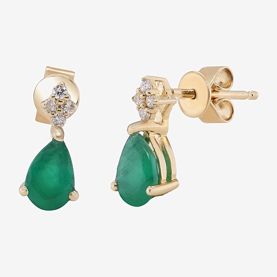 LIMITED QUANTITIES  Genuine Blue Sapphire and Diamond-Accent Drop Earrings