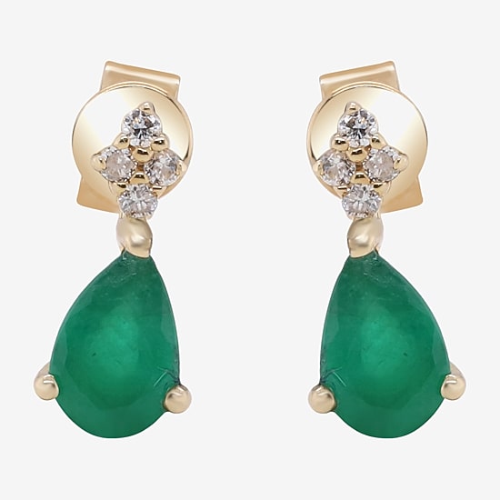LIMITED QUANTITIES  Genuine Blue Sapphire and Diamond-Accent Drop Earrings