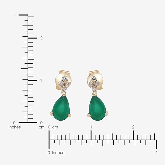 LIMITED QUANTITIES  Genuine Blue Sapphire and Diamond-Accent Drop Earrings