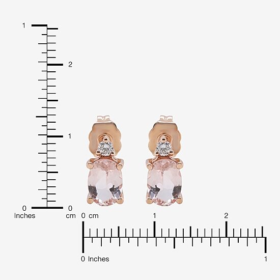 LIMITED QUANTITIES  Genuine Morganite and Diamond-Accent Earrings