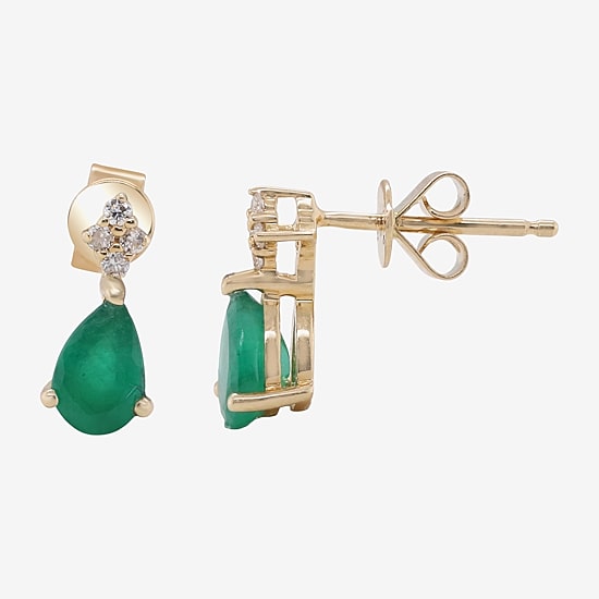 LIMITED QUANTITIES  Genuine Blue Sapphire and Diamond-Accent Drop Earrings