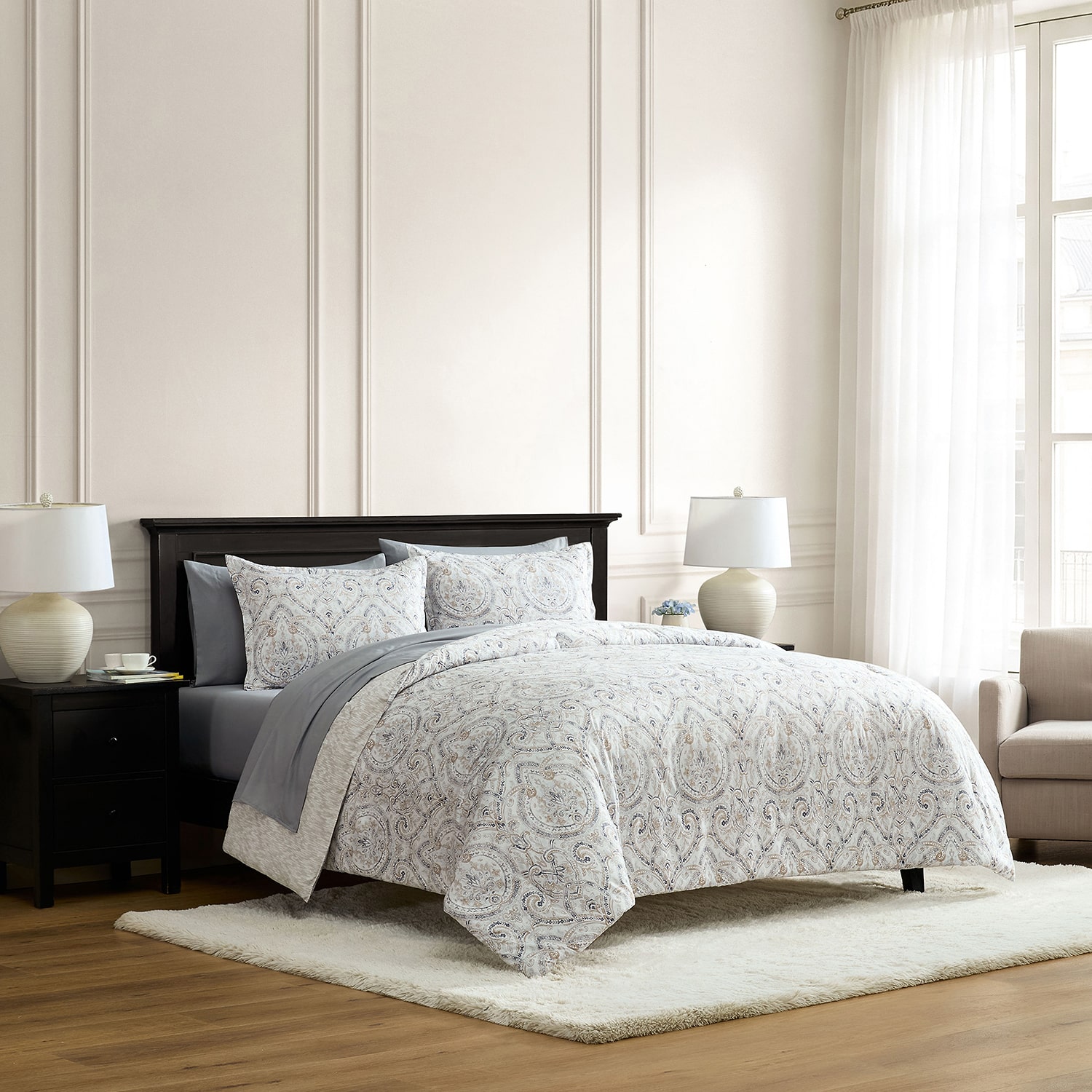 Lanwood Home Printed Reversible 7-pc. Easy Care Comforter Set