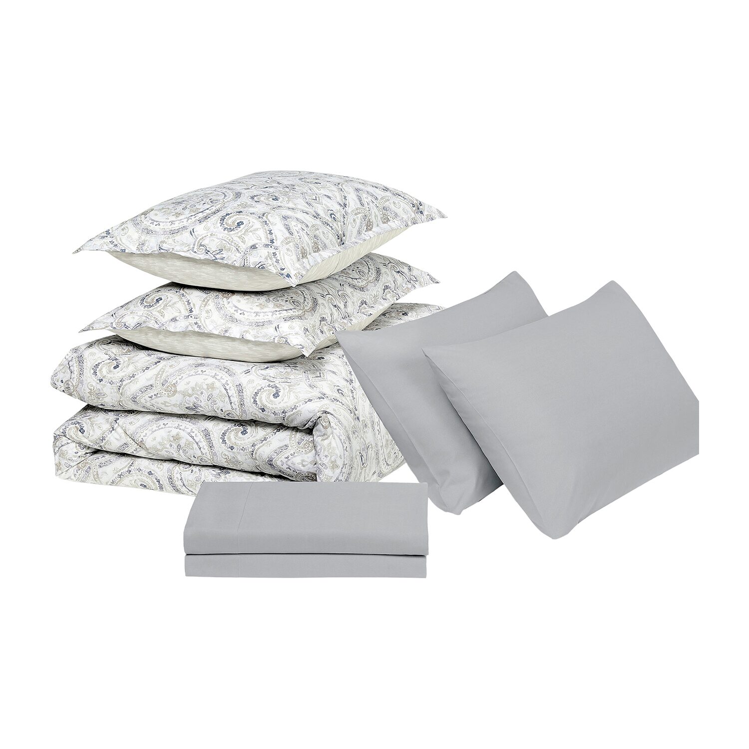 Lanwood Home Printed Reversible 7-pc. Easy Care Comforter Set