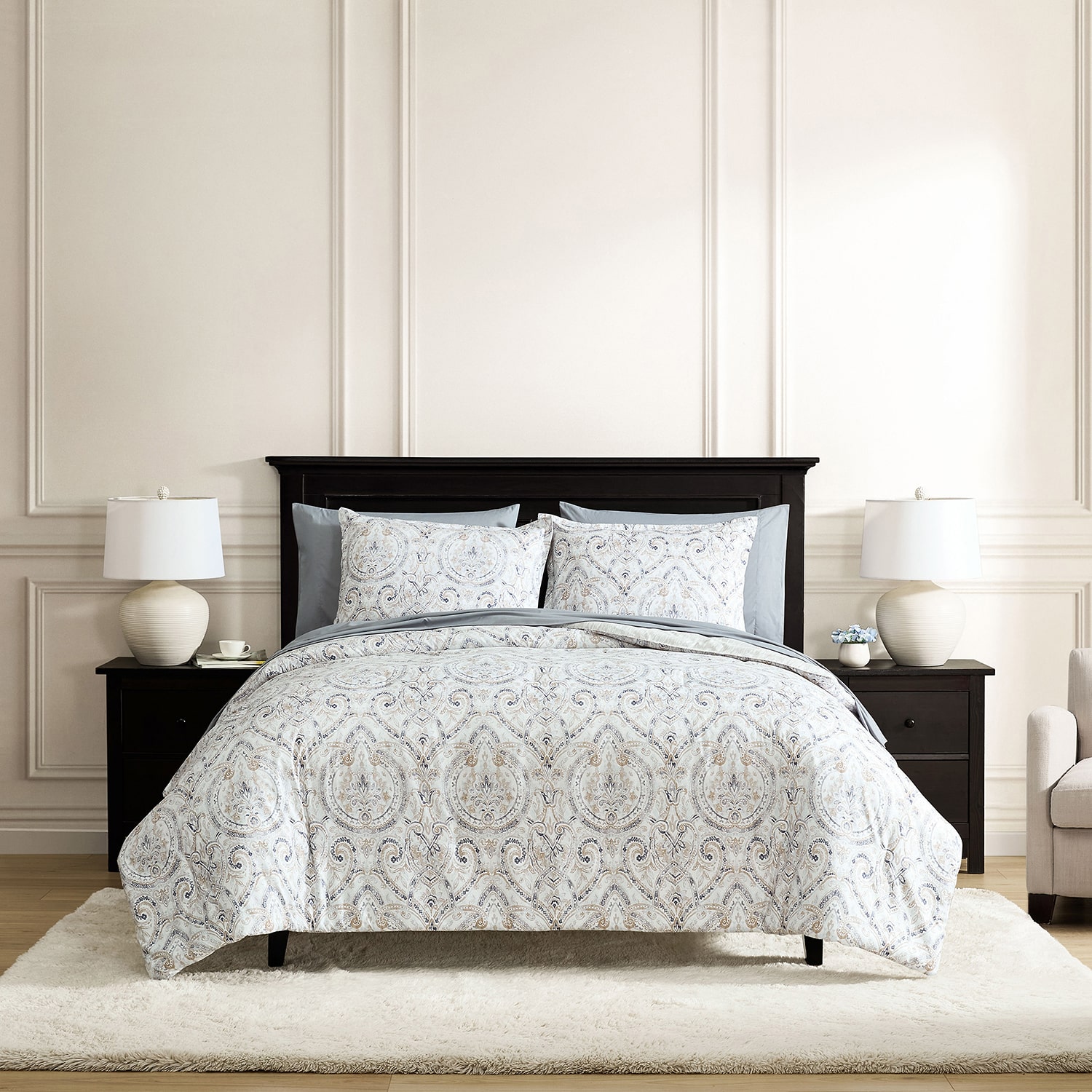 Lanwood Home Printed Reversible 7-pc. Easy Care Comforter Set