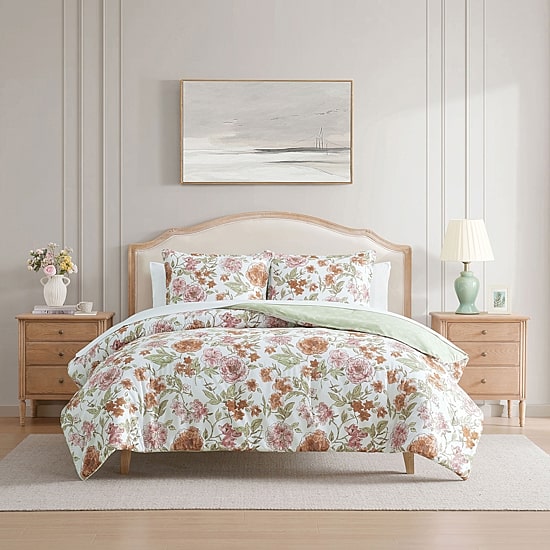 Lanwood Home Printed Reversible 7-pc. Reversible Easy Care Comforter Set
