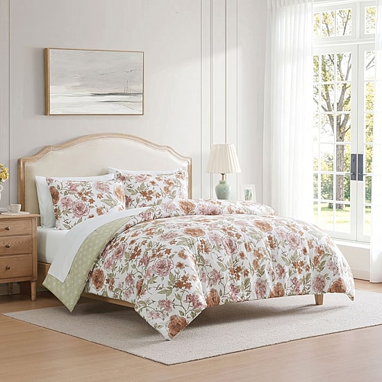 Lanwood Home Printed Reversible 7-pc. Reversible Easy Care Comforter Set