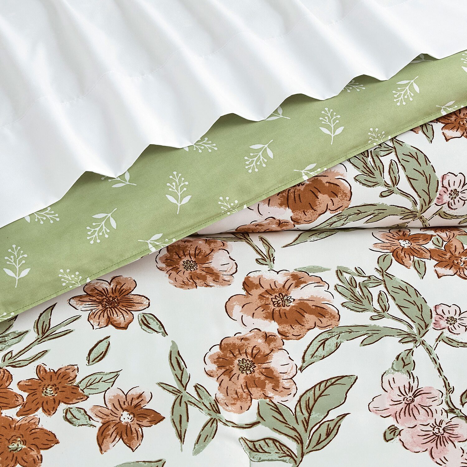 Lanwood Home Printed Reversible 7-pc. Easy Care Comforter Set