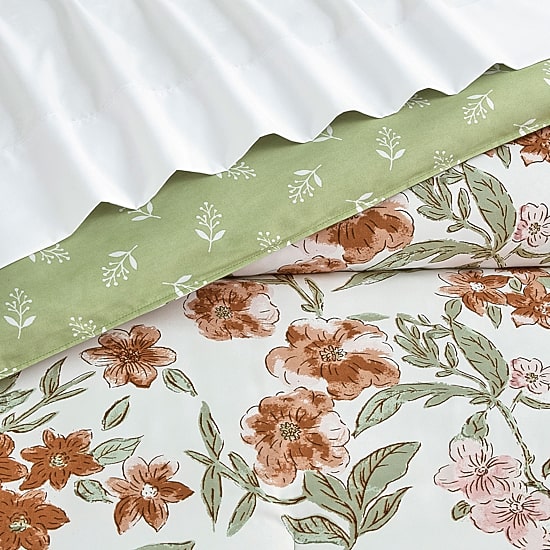 Lanwood Home Printed Reversible 7-pc. Reversible Easy Care Comforter Set