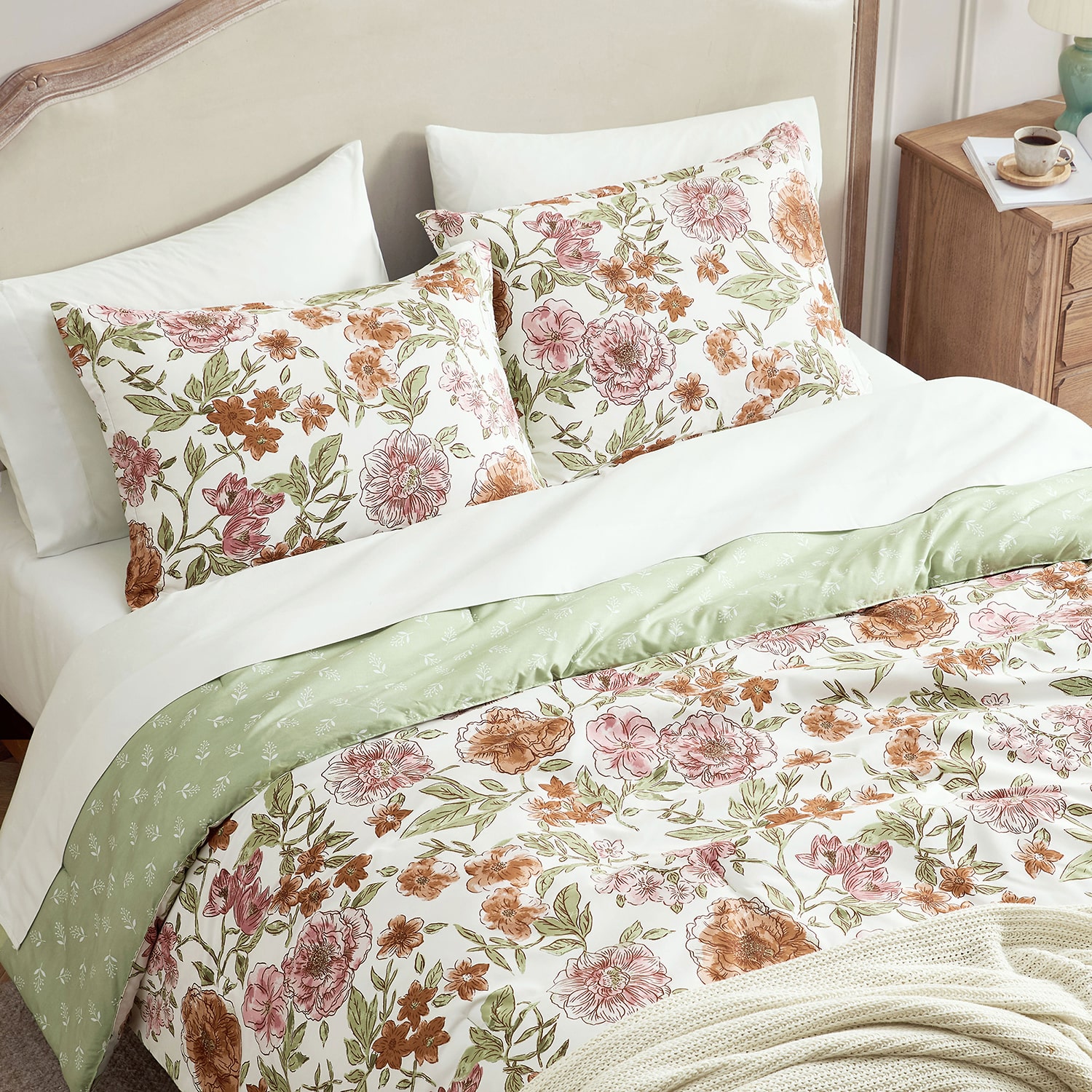 Lanwood Home Printed Reversible 7-pc. Easy Care Comforter Set