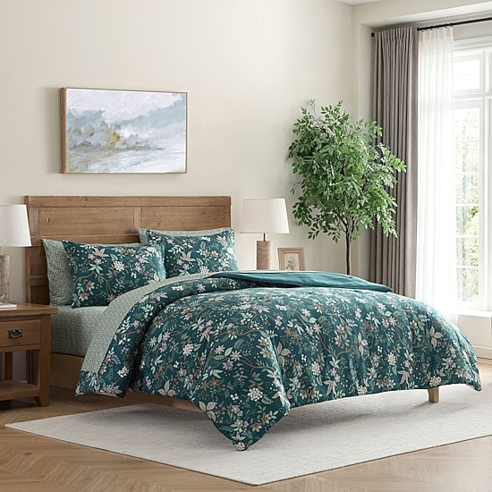 Lanwood Home Printed Reversible 7-pc. Reversible Easy Care Comforter Set