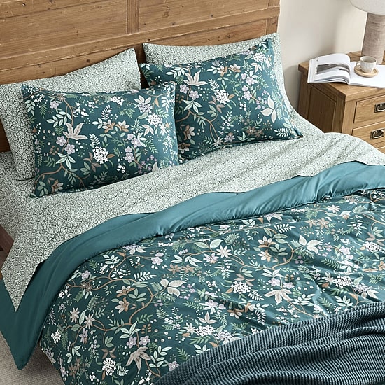 Lanwood Home Printed Reversible 7-pc. Reversible Easy Care Comforter Set