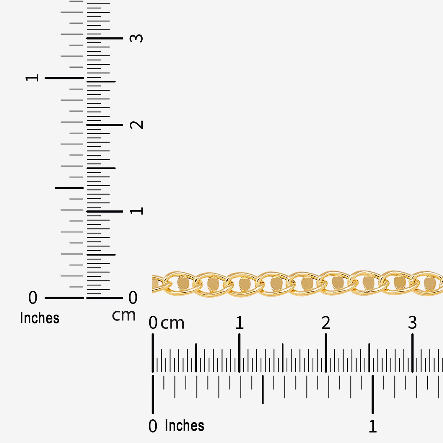Womens 14K Gold 7.5 Inch Hollow Chain Bracelet