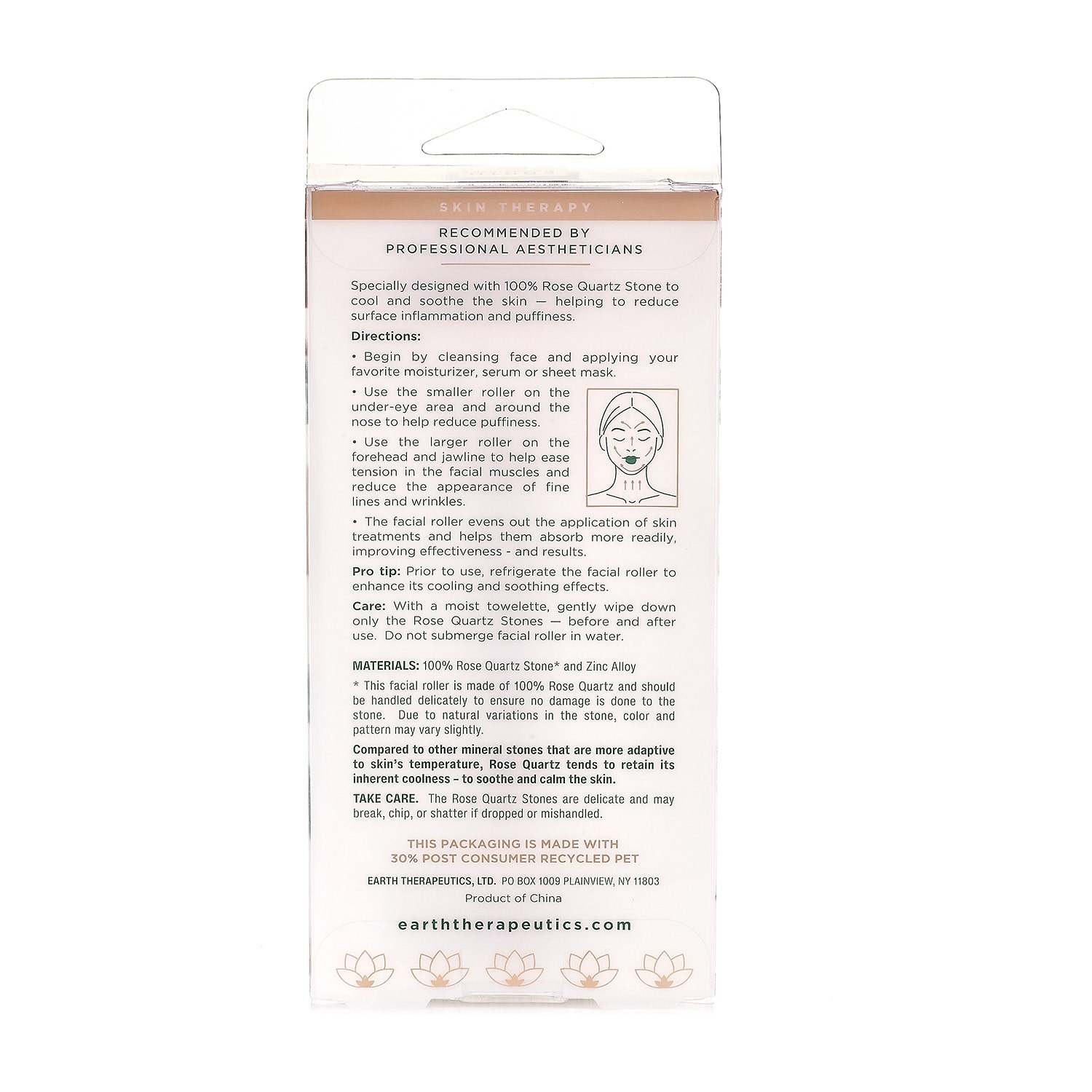 Earth Therapeutics Rose Quartz Soothing Facial Roller