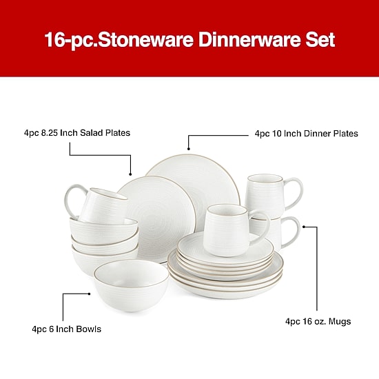 Linden Street Harper 16-pc. Stoneware Dinnerware Set