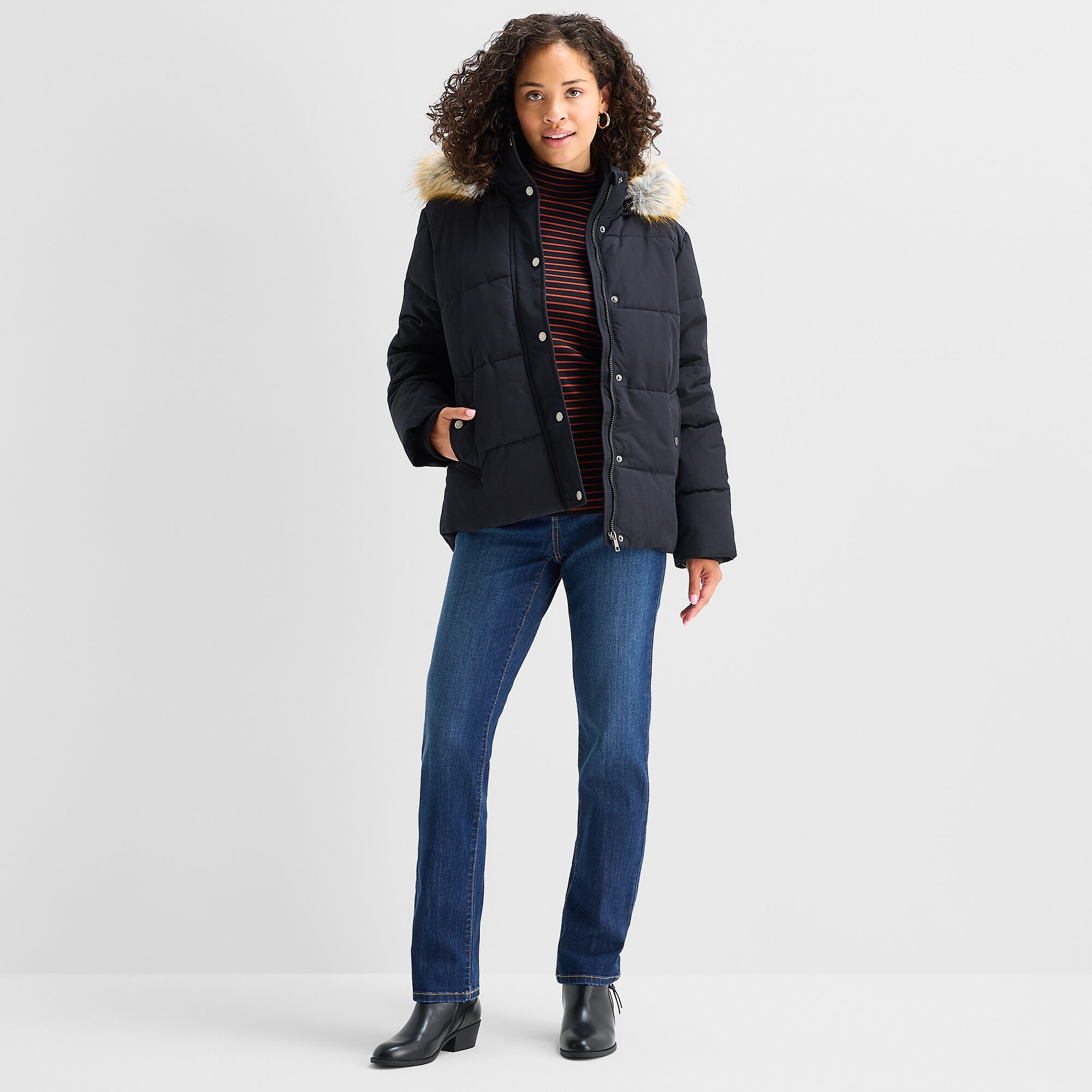 St. John's Bay Womens Water Resistant Heavyweight Parka