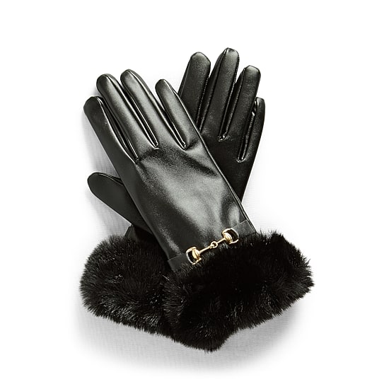 Liz Claiborne Fur Trim Gloves