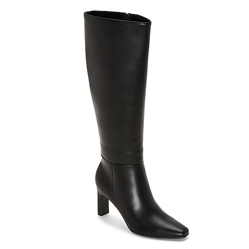 Unisa Womens Derex Sculptural Heel Dress Boots In Black