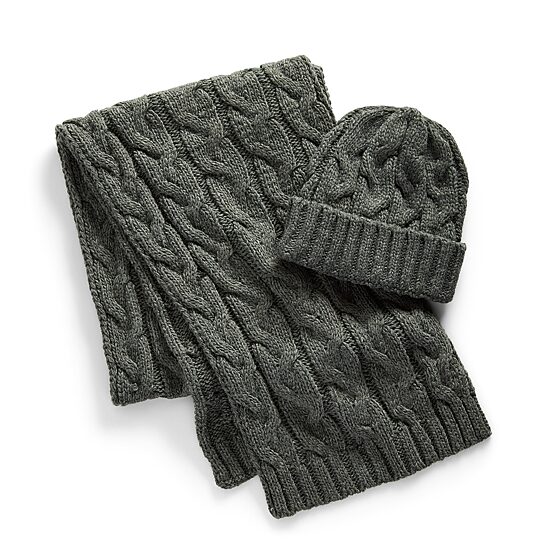 St. John's Bay Cable Beanie & Scarf 2-pc. Cold Weather Set