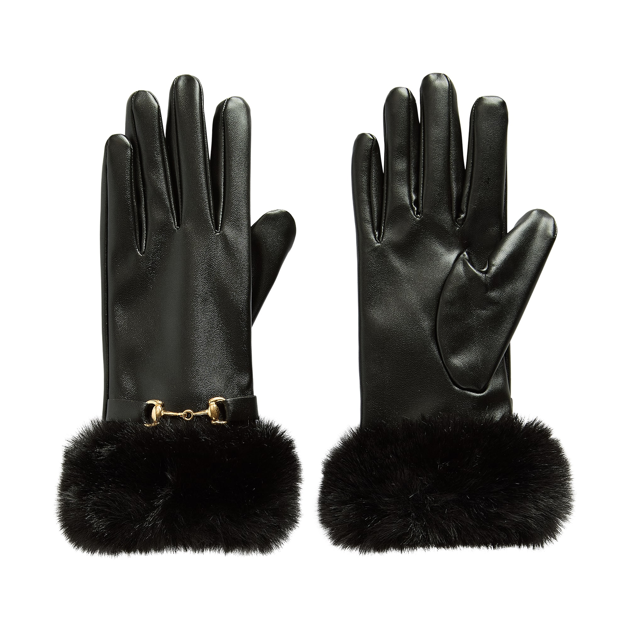 Liz Claiborne Fur Trim Gloves