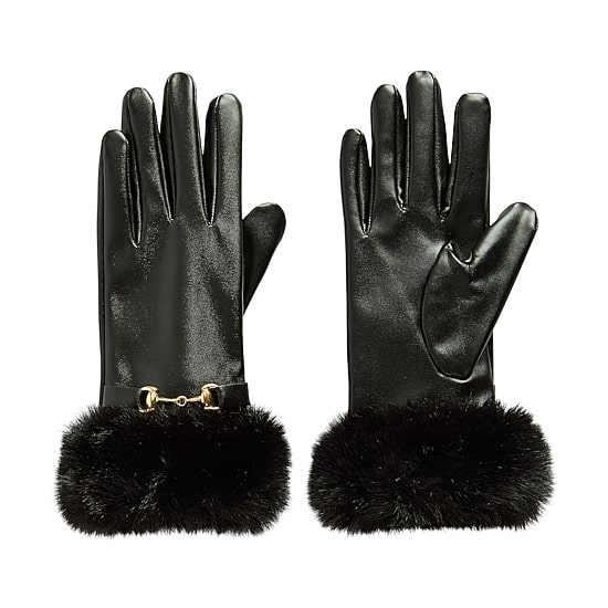 Liz Claiborne Fur Trim Gloves