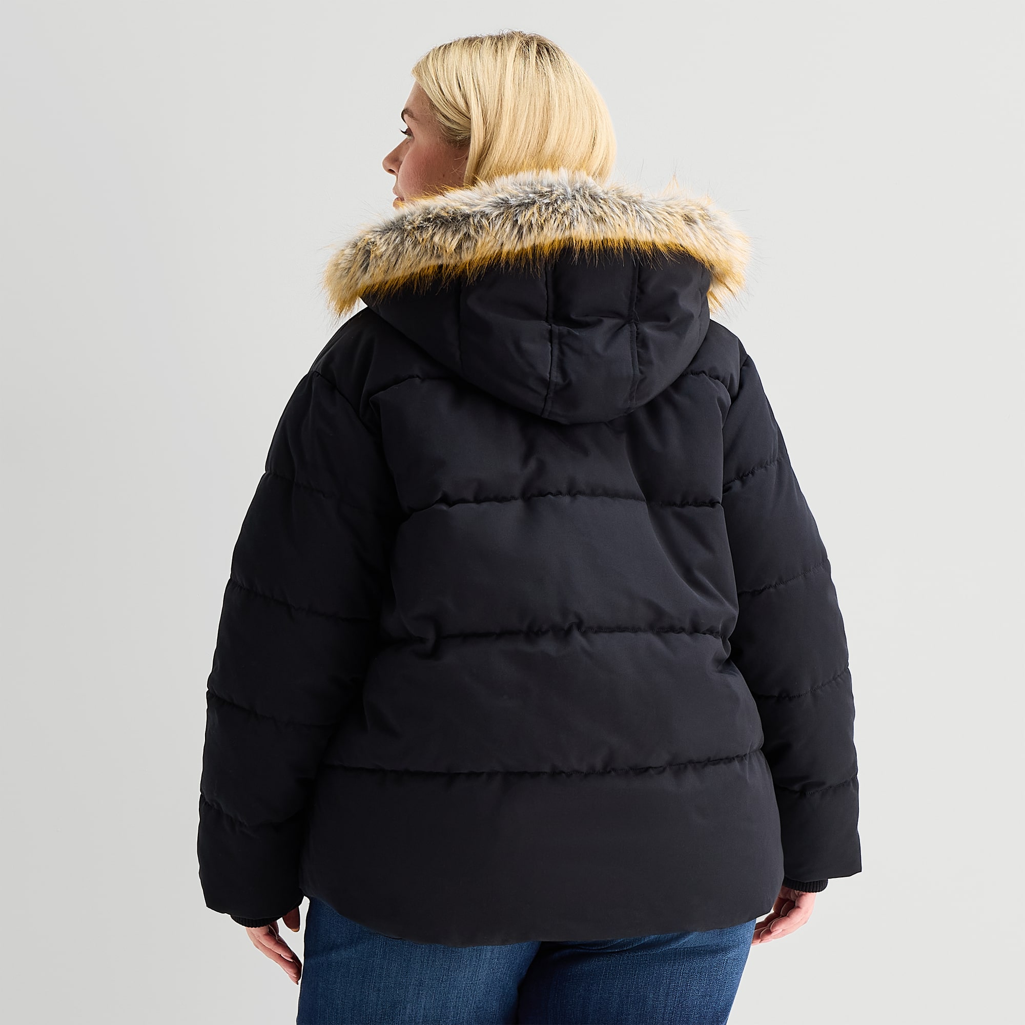 St. John's Bay Womens Plus Weather Resistant Parka