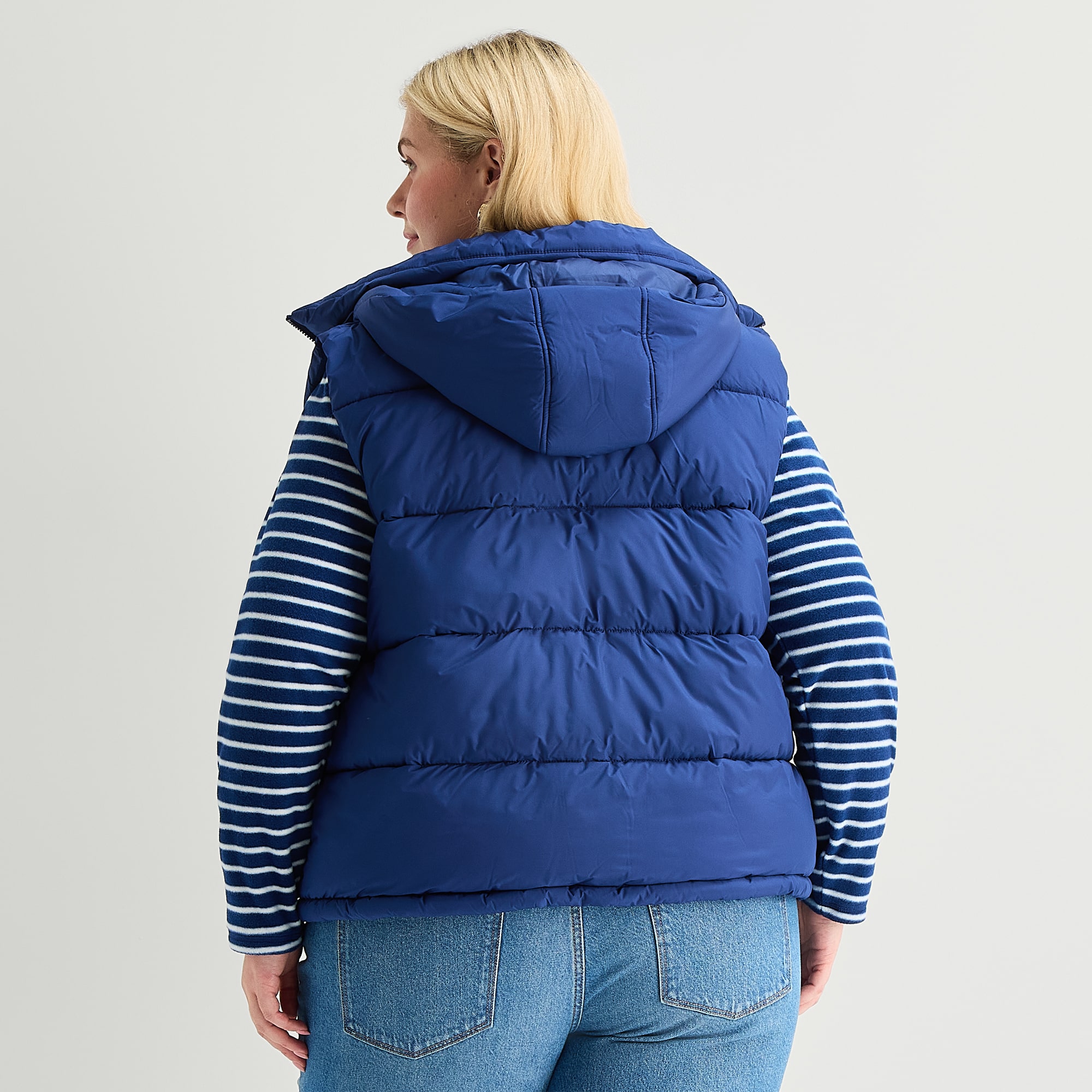 St. John's Bay Womens Midweight Plus Puffer Vest