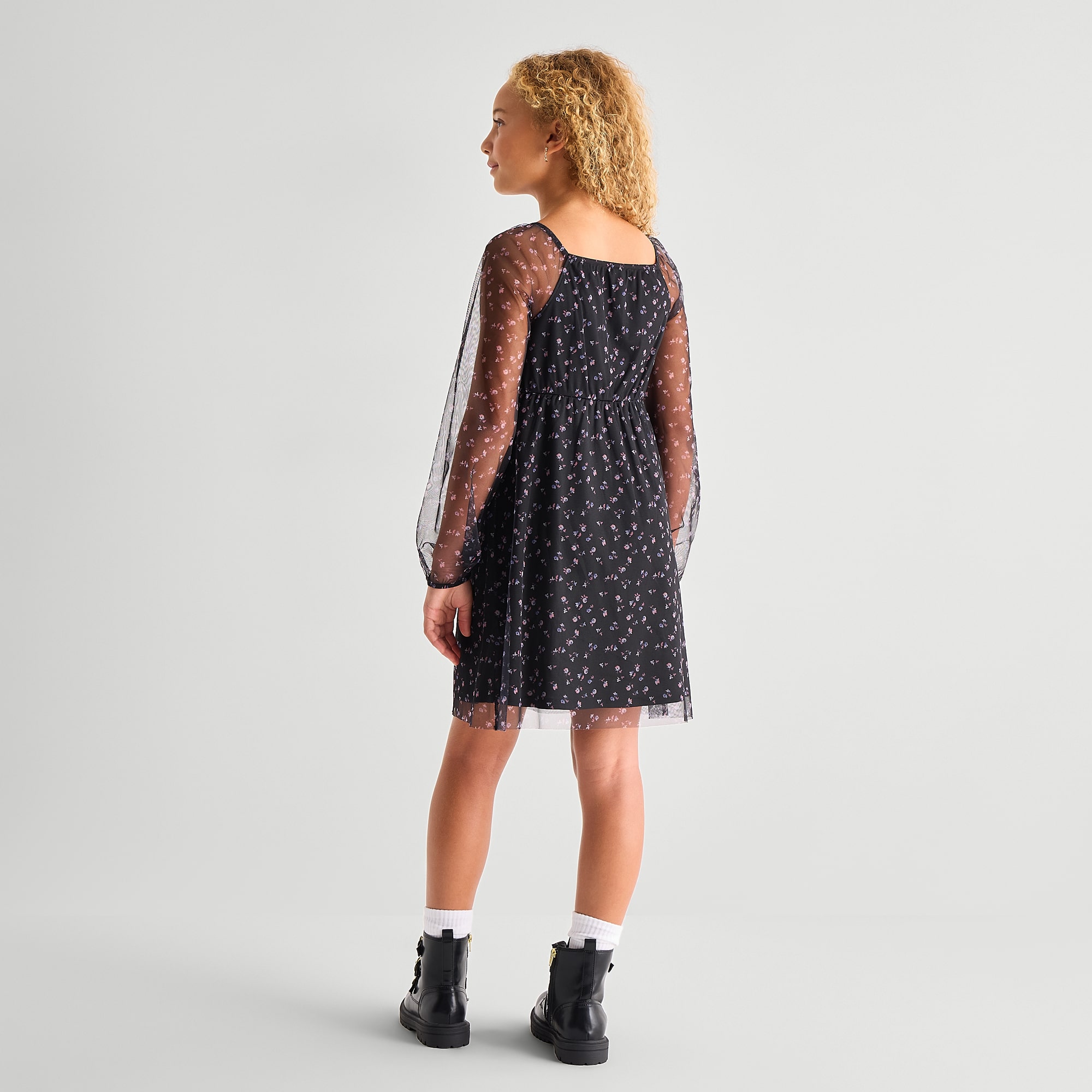 Thereabouts Little & Big Kid Girls Bishop Long Sleeve A-Line Dress