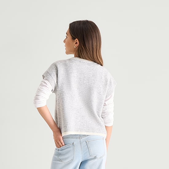 Eyeshadow Big Kid Girls V Neck Sweater Vest