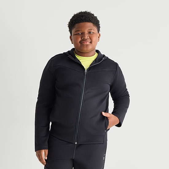 Xersion Double Knit Little & Big Kid Boys Long Sleeve Fleece Zipper Active Hoodie