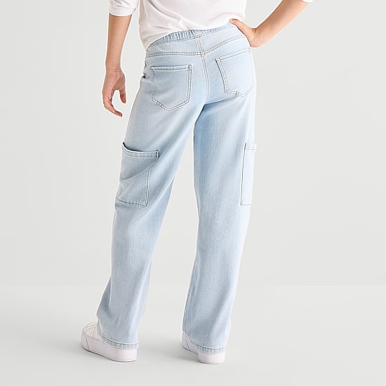 Vanilla Star Big Kid Girls Cozy Wide Leg Jean