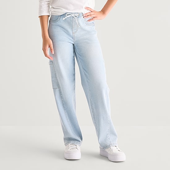 Vanilla Star Big Kid Girls Cozy Wide Leg Jean