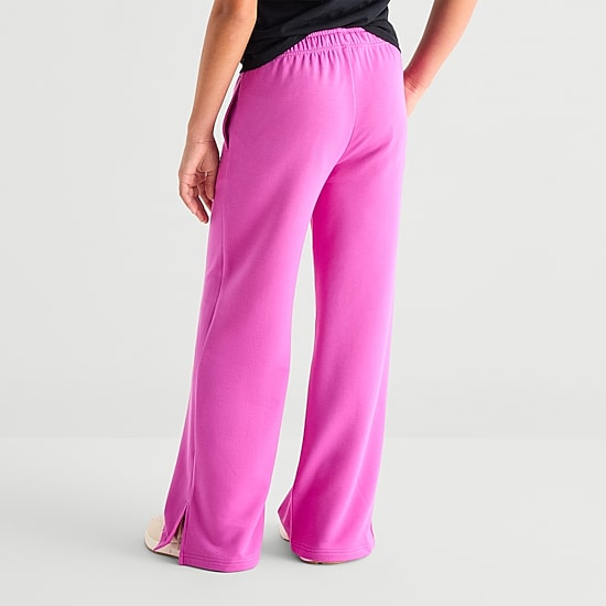 Xersion Super Soft Little & Big Kid Girls Mid Rise Wide Leg Regular Fit Fleece Pull-On Pant