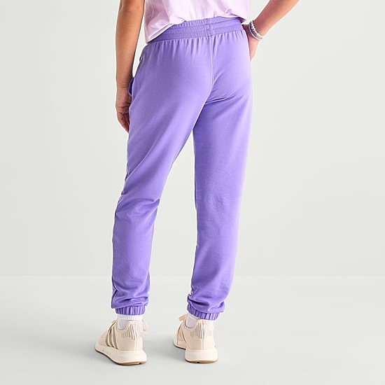 Xersion Super Soft Little & Big Kid Girls Stretch Fabric Cinched Mid Rise Regular Fit Fleece Jogger Pant