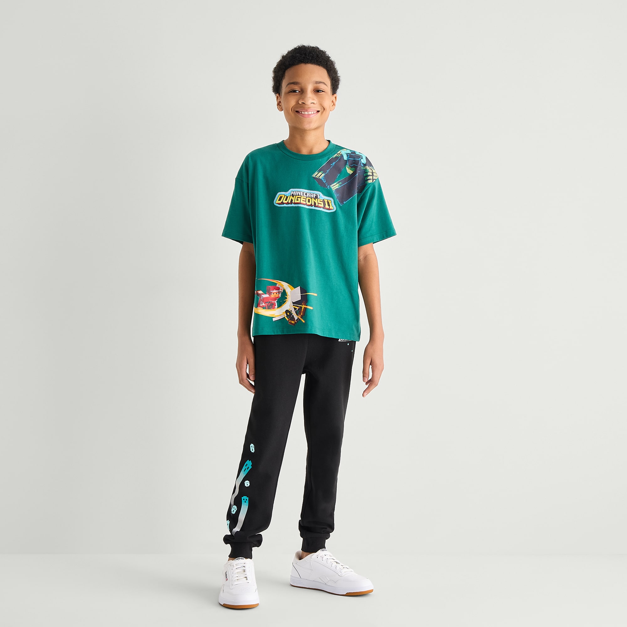 Little & Big Kid Boys Cuffed Regular Fit Minecraft Fleece Jogger Pant
