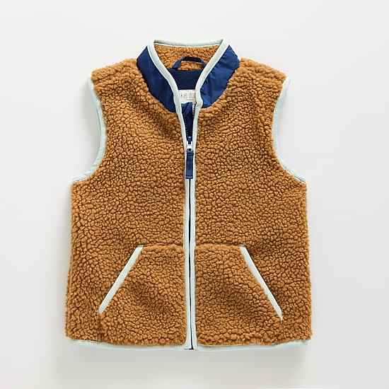 Okie Dokie Sherpa Toddler & Little Boys Mock Neck Sleeveless Vest