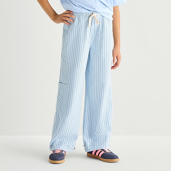 Thereabouts Little & Big Kid Girls High Rise Wide Leg Regular Fit Pull-On Pant