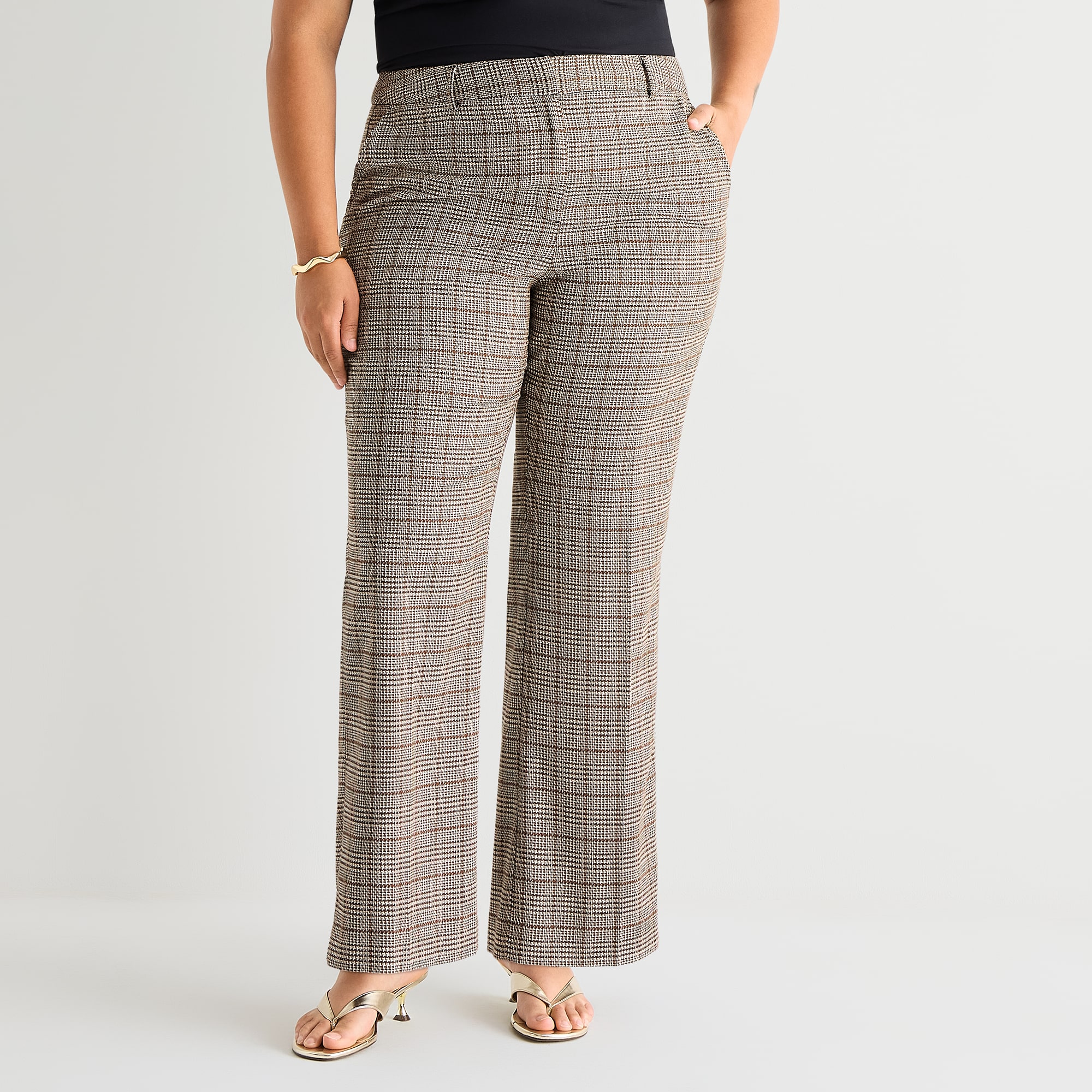 Worthington Plus Womens Modern Perfect Trouser
