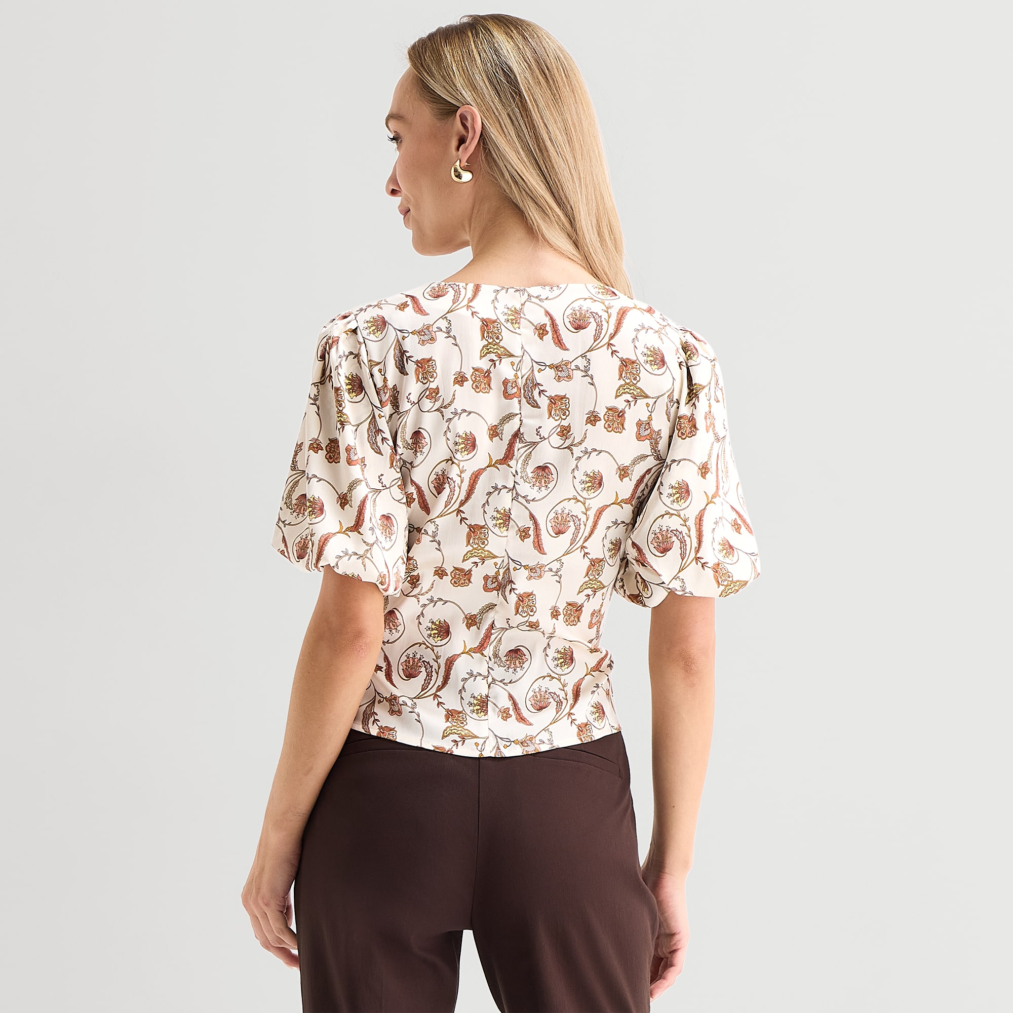 Liz Claiborne Womens V Neck Short Sleeve Blouse