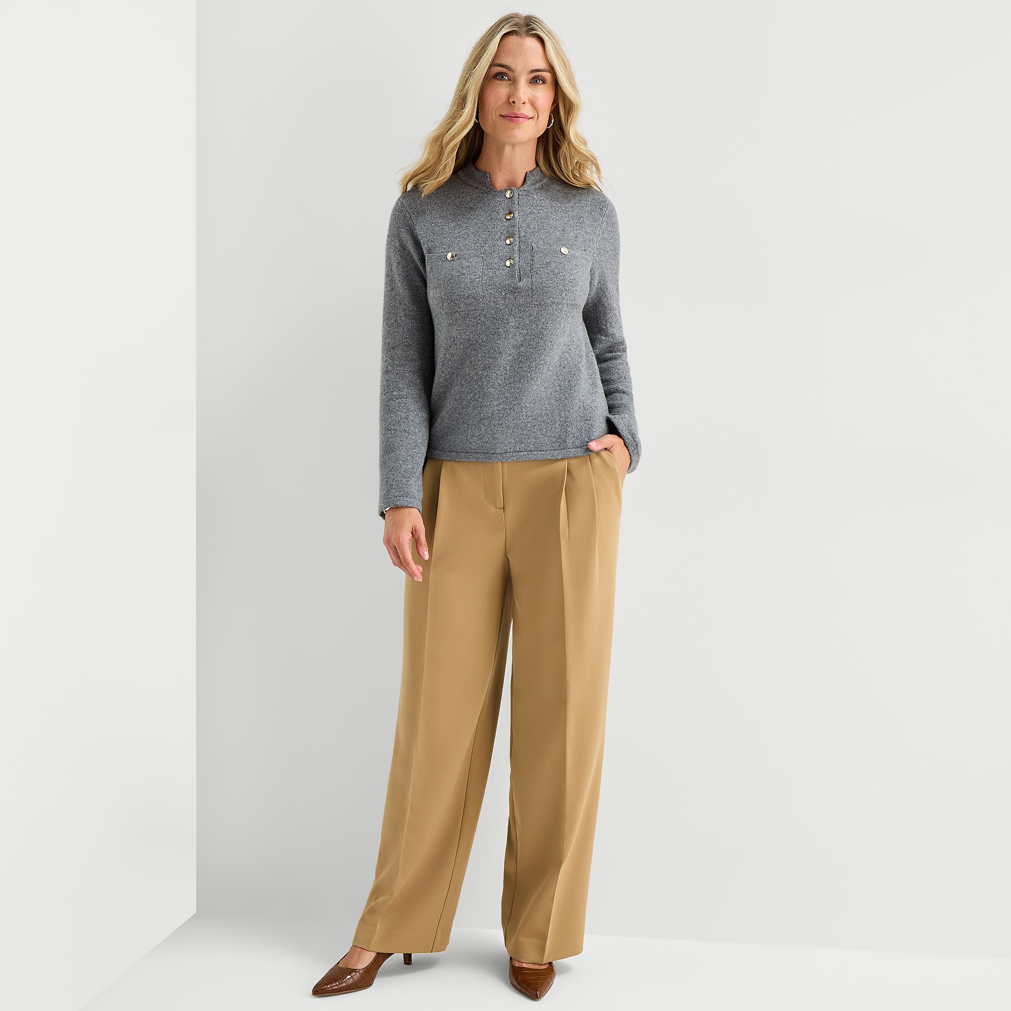Liz Claiborne Womens Long Sleeve Pullover Sweater
