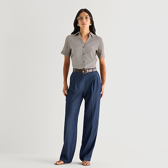 Worthington Womens Short Sleeve Slim Fit Blouse