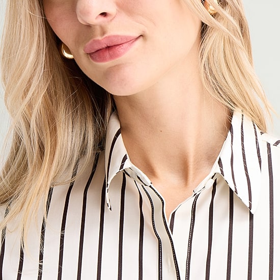 Liz Claiborne Womens Cuffed Long Sleeve Regular Fit Button-Down Shirt