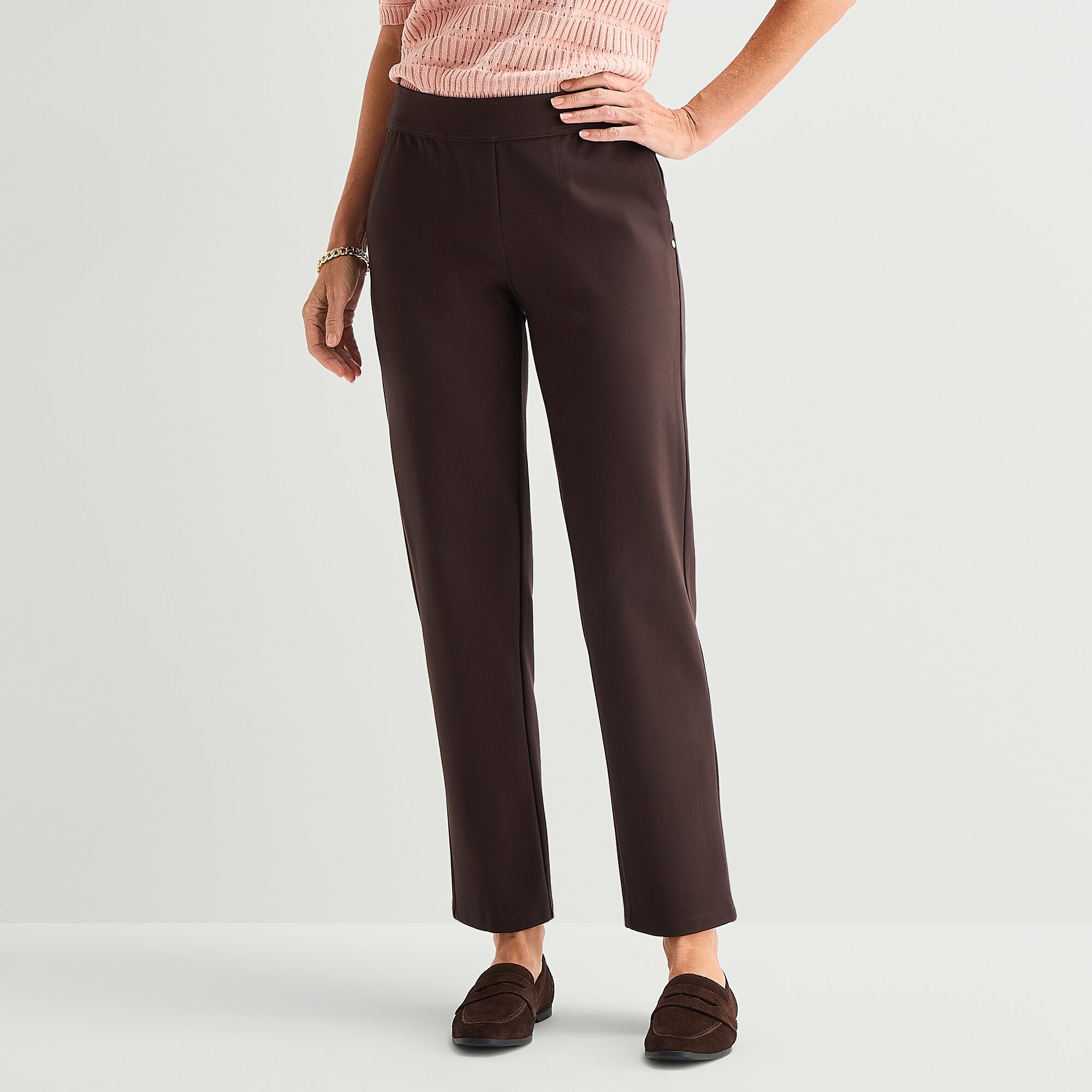 Liz Claiborne Maya Womens Straight Mid Rise Pull-On Pant